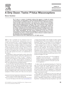 A Dirty Dozen: Twelve P-Value Misconceptions
