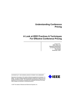 Understanding Conference Pricing A Look at IEEE Practices