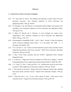 Reference A. General Power Factor Correction Techniques [A1