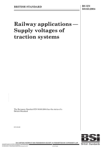Railway applications — Supply voltages of traction systems