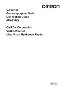 CJ Series General-purpose Serial Connection Guide (RS