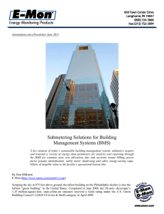 Submetering Solutions for Building Management Systems (BMS)