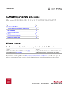 IEC Starter Approximate Dimensions