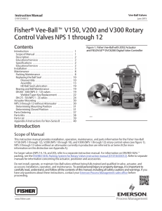 Vee‐Ball V150, V200 and V300 Rotary Control Valves NPS 1