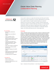 Oracle Collaborative Planning Data Sheet 12 2 5