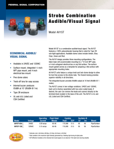 Strobe Combination Audible/Visual Signal