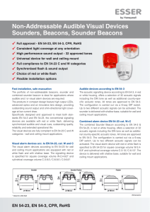 Non-Addressable Audible Visual Devices Sounders, Beacons