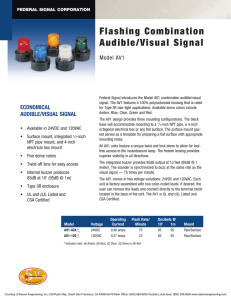 Flashing Combination Audible/Visual Signal