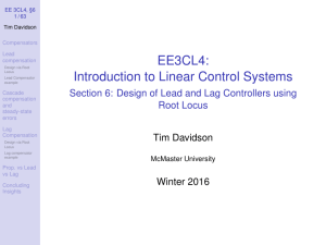 EE3CL4: Introduction to Linear Control Systems