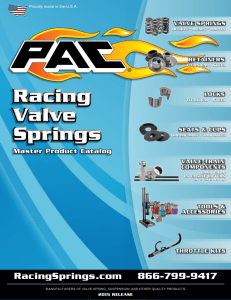 Valve Train Catalog - PAC Racing Springs