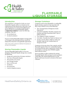 FLammabLe LIquIdS Storage