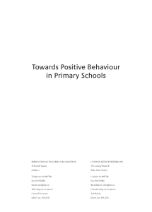 Towards Positive Behaviour in Primary Schools - INTO