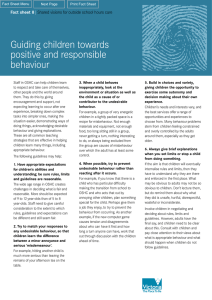 Guiding children towards positive and responsible behaviour (PDF