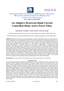 An Adaptive Hysteresis Band Current Controlled Shunt