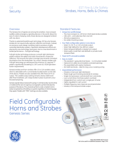 Data Sheet 85001-0573 -- Genesis Wall Horns and Strobes