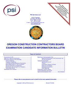 OREGON CONSTRUCTION CONTRACTORS BOARD