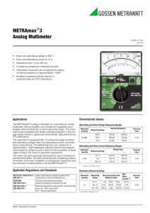 METRAmax 3 Analog Multimeter