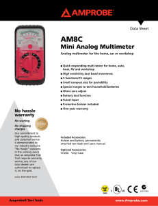 AM8C Mini Analog Multimeter Data Sheet