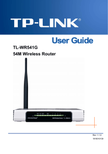 TL-WR541G 54M Wireless Router - TP-Link