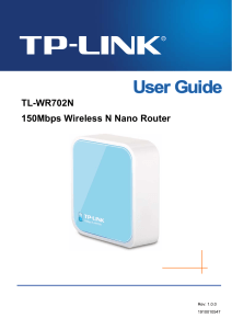 TL-WR702N 150Mbps Wireless N Nano Router