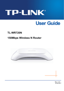 TL-WR720N 150Mbps Wireless N Router - Wifi