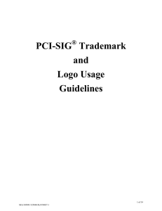 PCI-SIG Trademark and Logo Usage Guidelines