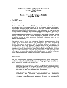 Doctor in Social Development (DSD) Program Guide
