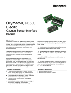 Oxymac50, DE800, Elecdit Oxygen Sensor Interface Boards