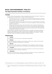 raia environment policy - Australian Institute of Architects