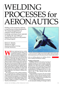 WELDING PROCESSES for AERONAUTICS - Thomas W. Eagar