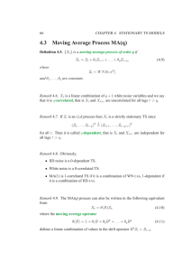 4.3 Moving Average Process MA(q)