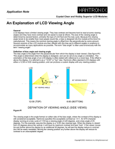 An Explanation of LCD Viewing Angle