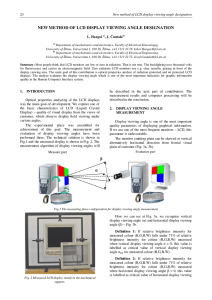 NEW METHOD OF LCD DISPLAY VIEWING ANGLE DESIGNATION