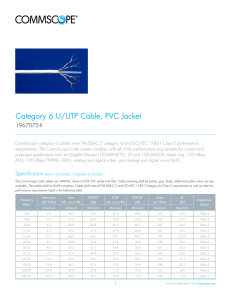 Category 6 U/UTP Cable, PVC Jacket