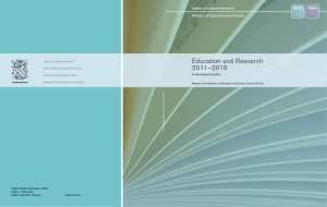 Education and Research 2011–2016. A development plan