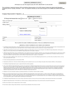 Additional Company Rep Contract