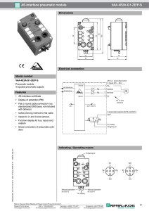 AS Interface pneumatic module VAA 4E2A G1 ZE/P S 1