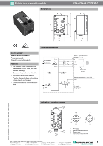 AS Interface pneumatic module VBA 4E2A G1 ZE/PEXT S 1