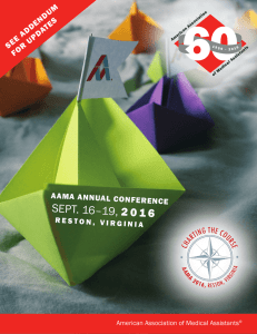 Registration Brochure - American Association of Medical Assistants