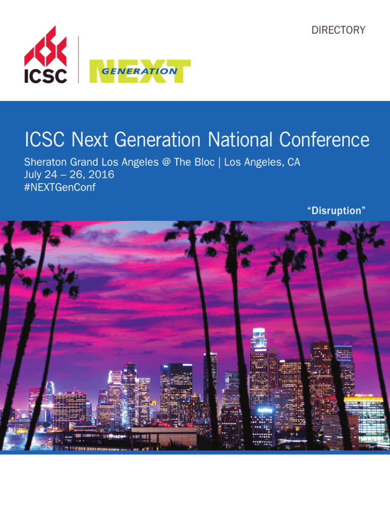 ICSC Next Generation National Conference