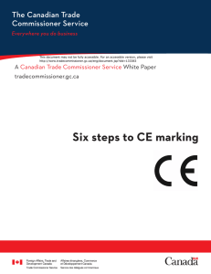 Six steps to CE marking - Enterprise Canada Network