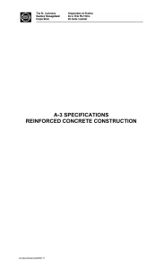 A-3 SPECIFICATIONS REINFORCED CONCRETE CONSTRUCTION
