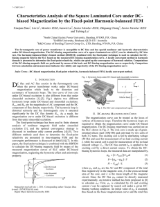 Characteristics Analysis of the Square Laminated Core under DC