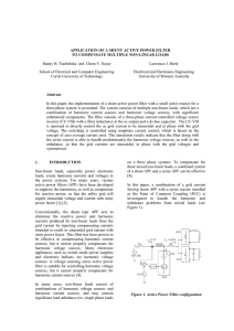 APPLICATION OF A SHUNT ACTIVE POWER FILTER TO