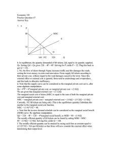 Economic 101 Practice Question #7 Answer Key 1. a. P 80 MSC S