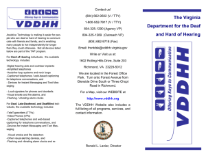 The Virginia Department for the Deaf and Hard of Hearing