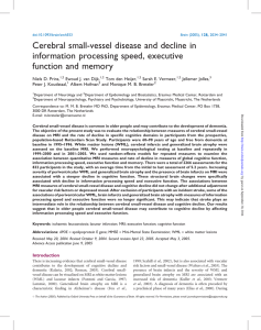 Cerebral small-vessel disease and decline in information