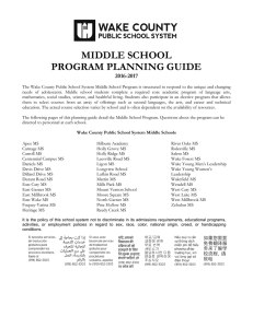 middle school program planning guide