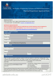 Practical Experience Application Form