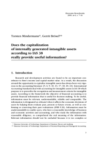Does the capitalization of internally generated intangible assets